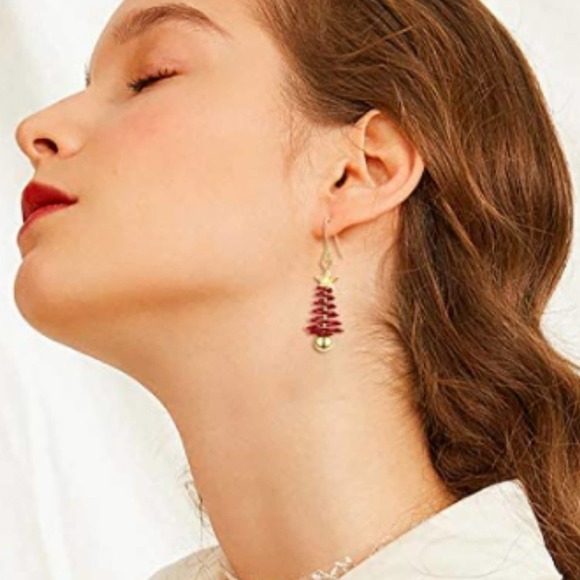 5/$25 All Jewelry $17 or less Christmas Tree Earrings XMAS TREE Dangle Earrings - Picture 10 of 11
